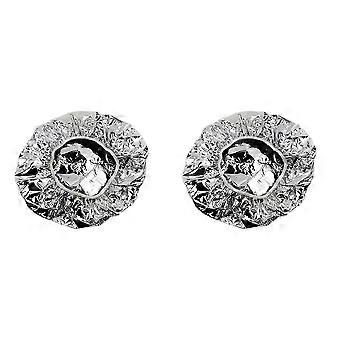 2X Heat Insulation Aluminum Foil Hat Elastic Bathing Cap for Women Hair Salon Bathroom -Silver