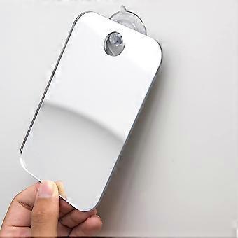 Espejo de viaje compacto de PVC de 17x13x2,5 cm con tecnología antivaho y ventosa extraíble para afeitarse y maquillarse.