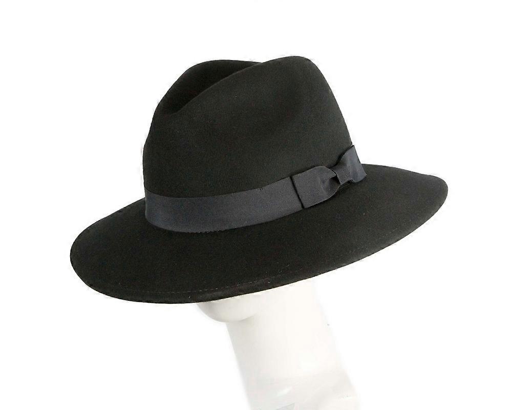 Black Max Alexander Flat Brim Fedora M192B