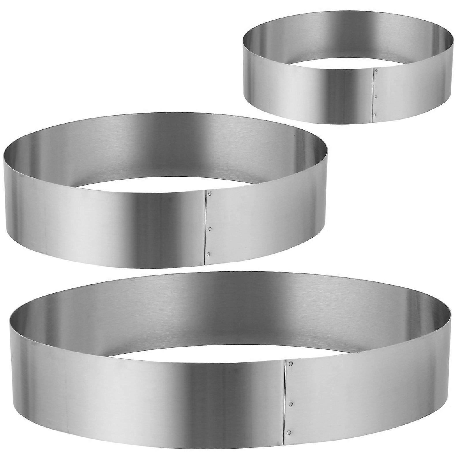Baking Mold 3Pcs Bread Cake Cutter Oval Mousse Ring Mould Baking Tools