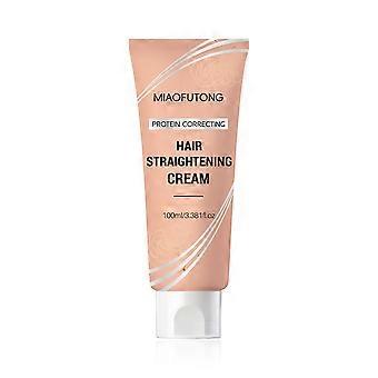 Protein Hair Straightening Cream, Silk & Gloss Protein Hair Straightener Cream für Frizz, lockiges Haar wird in 5 Minuten glatt