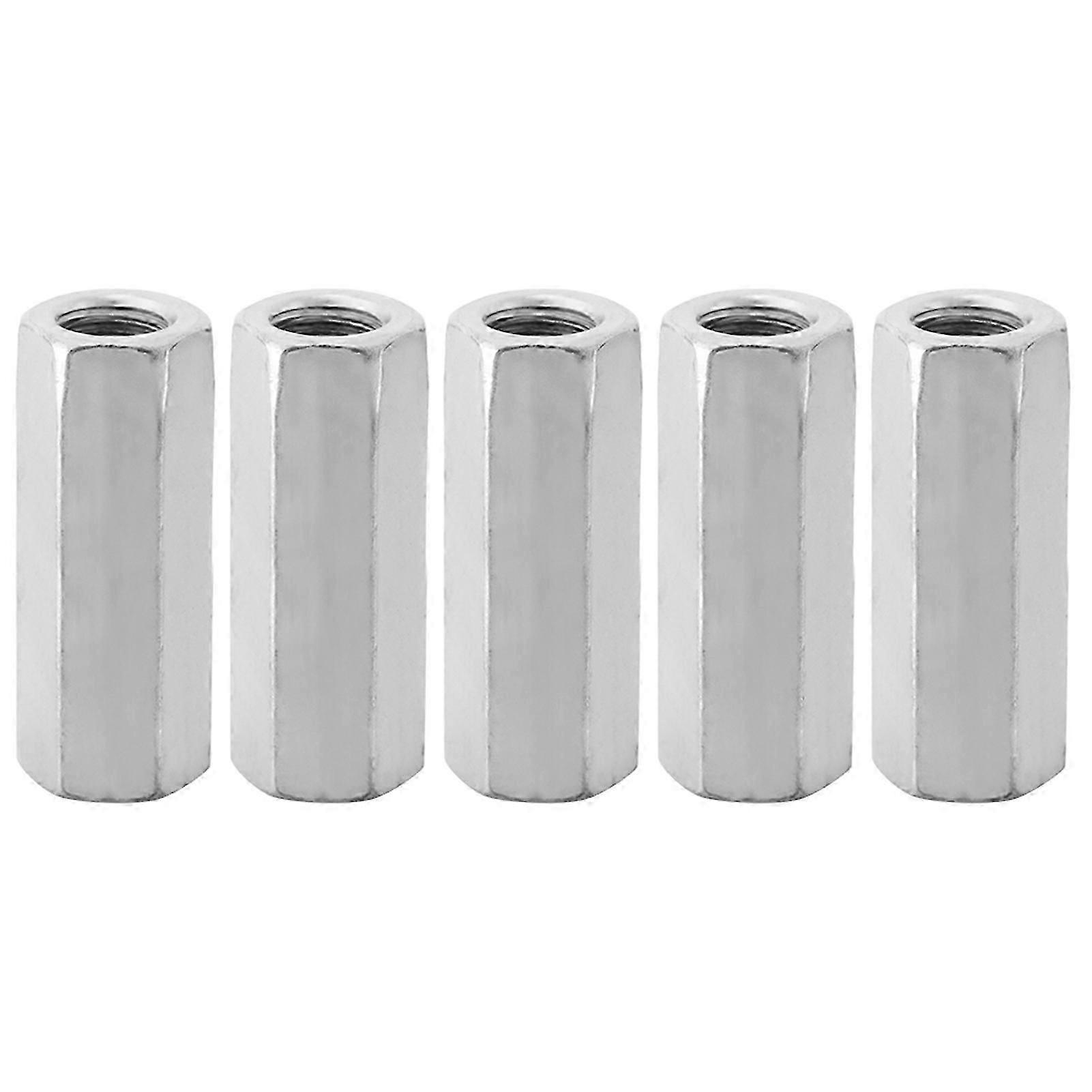 5pcs Long Rod Nut Hex Hexagonal Sleeve Nut Standoff Threaded Fasteners (M12*50)
