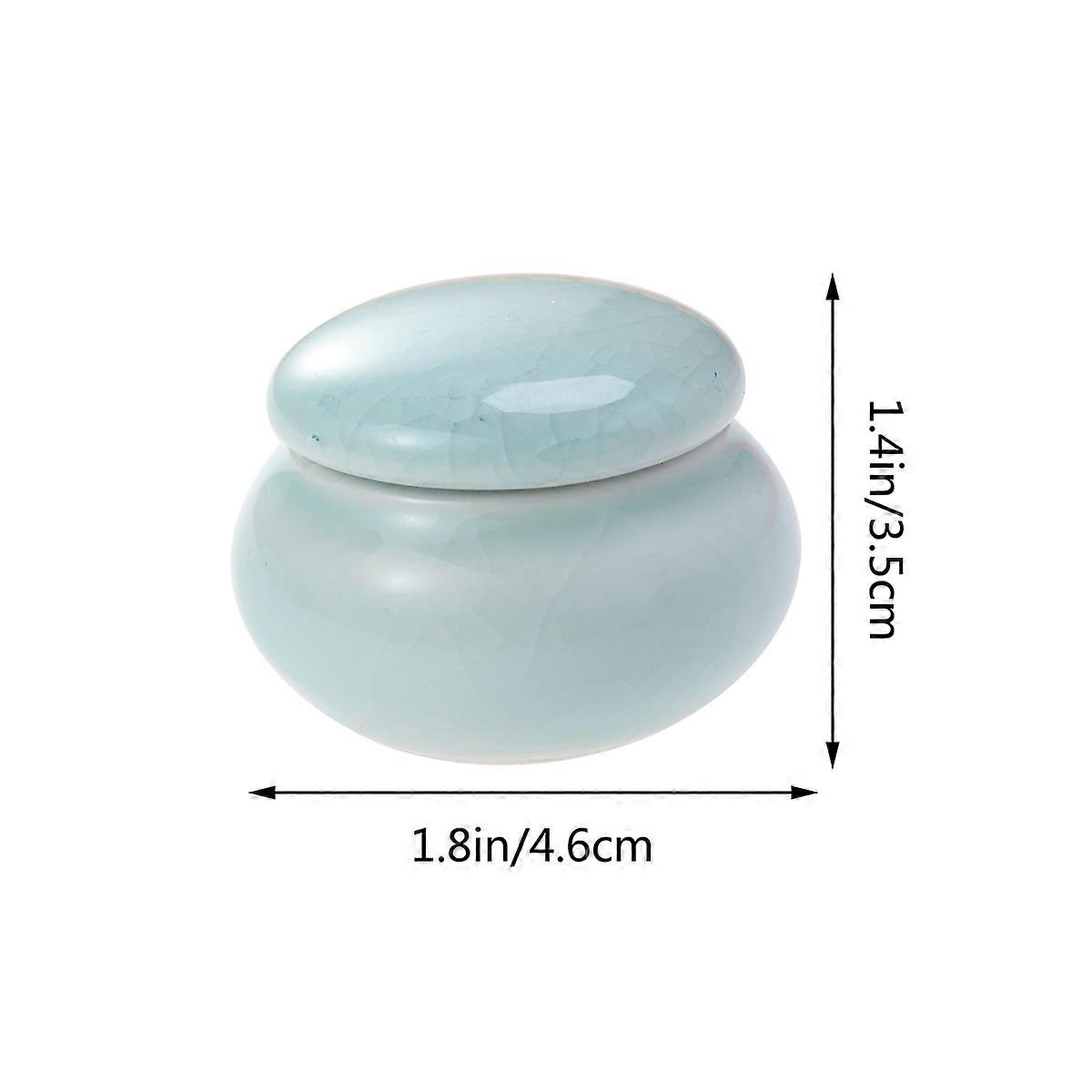Mini Ceramics Storage Bottle for Creams Makeup Blue