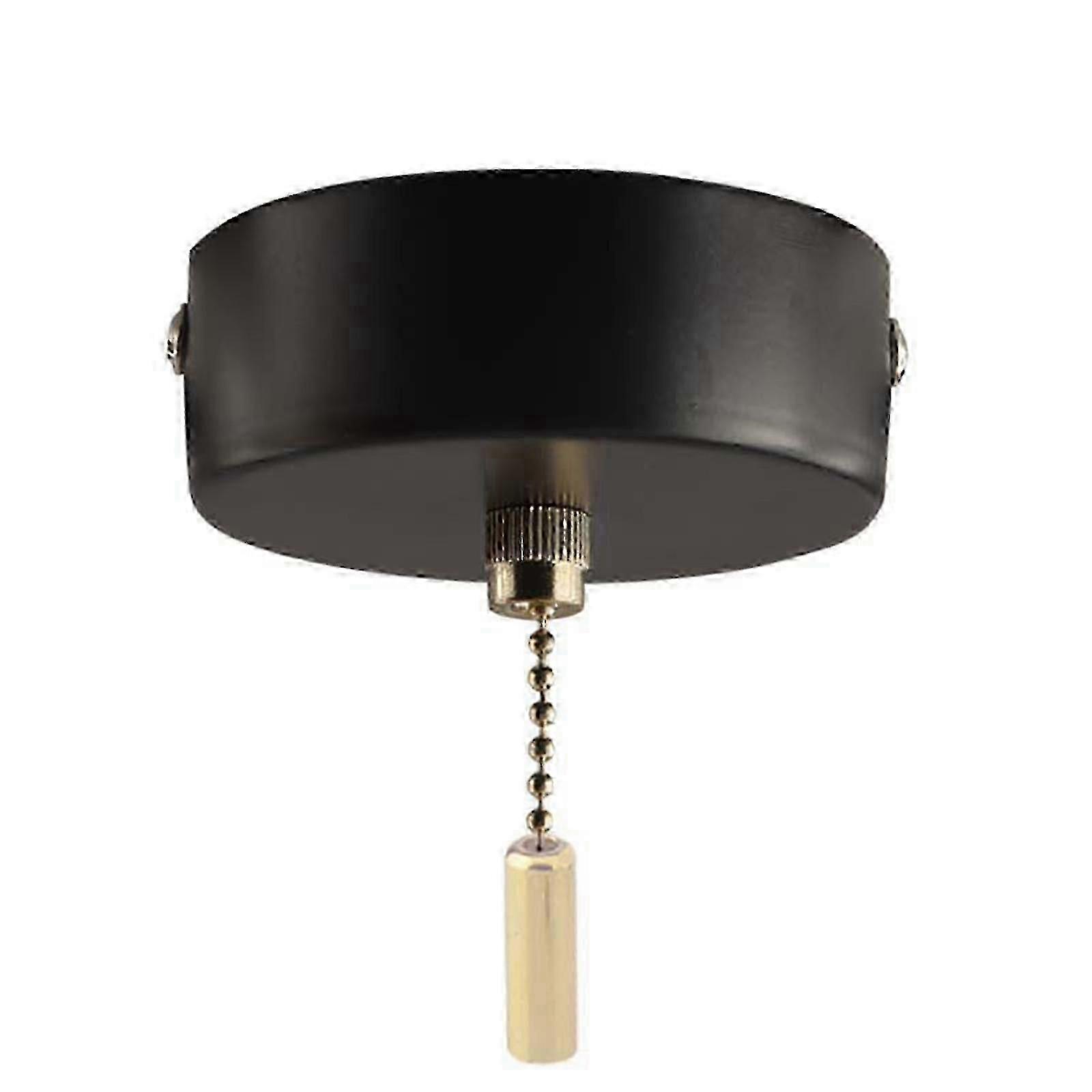 Durable Iron Pull Cord Light Switch - Easy Install Compatible with Any Interior Style, Silver Finish