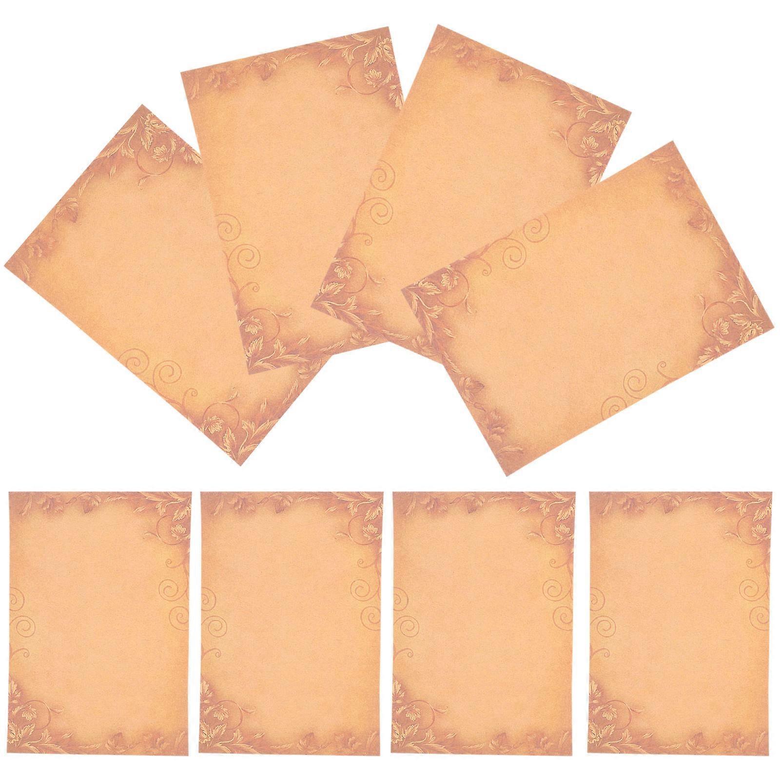 Vintage Briefpapier, 8 Blatt, hellbraun
