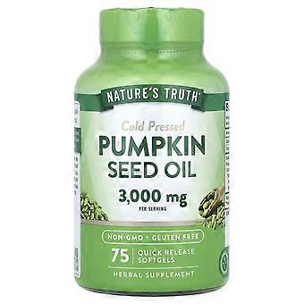 Nature's Truth, Pumpkin Seed Oil, Cold Pressed, 75 Quick Release Softgels, (1,000 mg per Softgel), 2