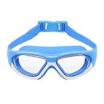 Gafas de natación antivaho para niños, montura grande, protección UV, silicona, sin fugas, para niños de 3 a 15 años, para entrenamiento en piscina y playa.