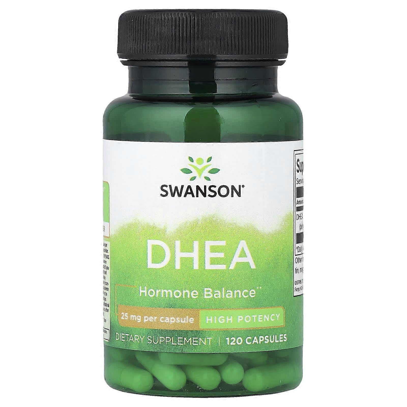 Swanson, DHEA, High Potency, 25 mg, 120 Capsules, 3-Pack