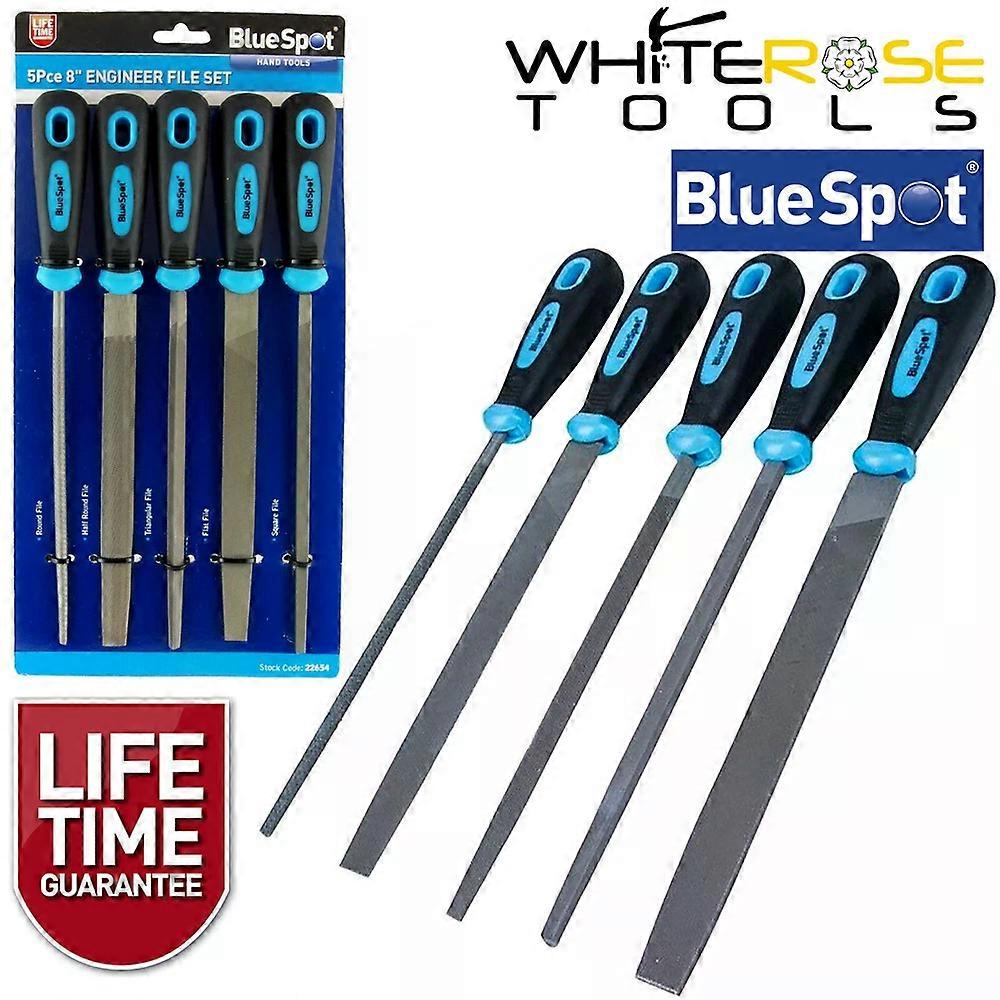 Engineers File Set Half Round Triangle Flat Square Rubber Grips 5pc