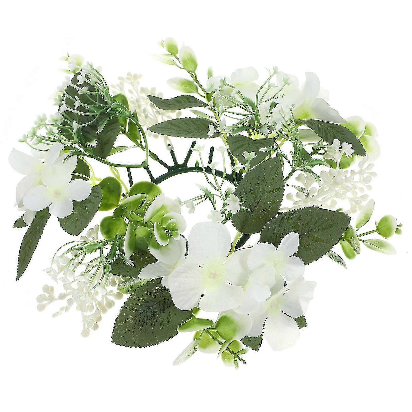 Artificial Candle Ring White Candle Ring for Garden Decor