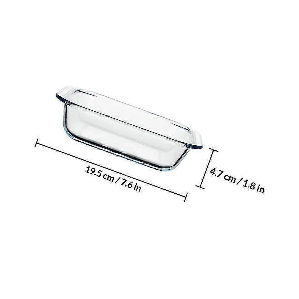 Glass Baking Tray 2Pcs for Baking Use Transparent Kitchen Bakeware