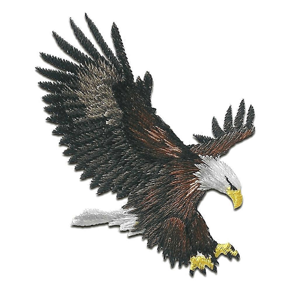 Patch / iron-on patch - Eagle bird flying - brown - 6,3x5,5cm - iron-on patches