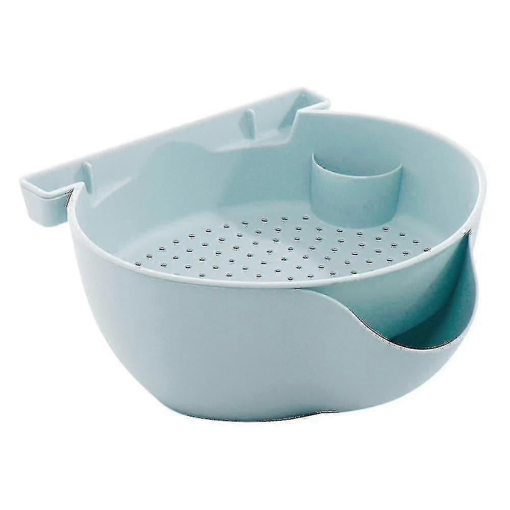Multifunctional Drainable Fruit Bowl Basket(blue)