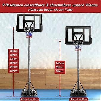 170-305cm Height Adjustable Basketball Stand Outdoor Basketball Hoop with Stand