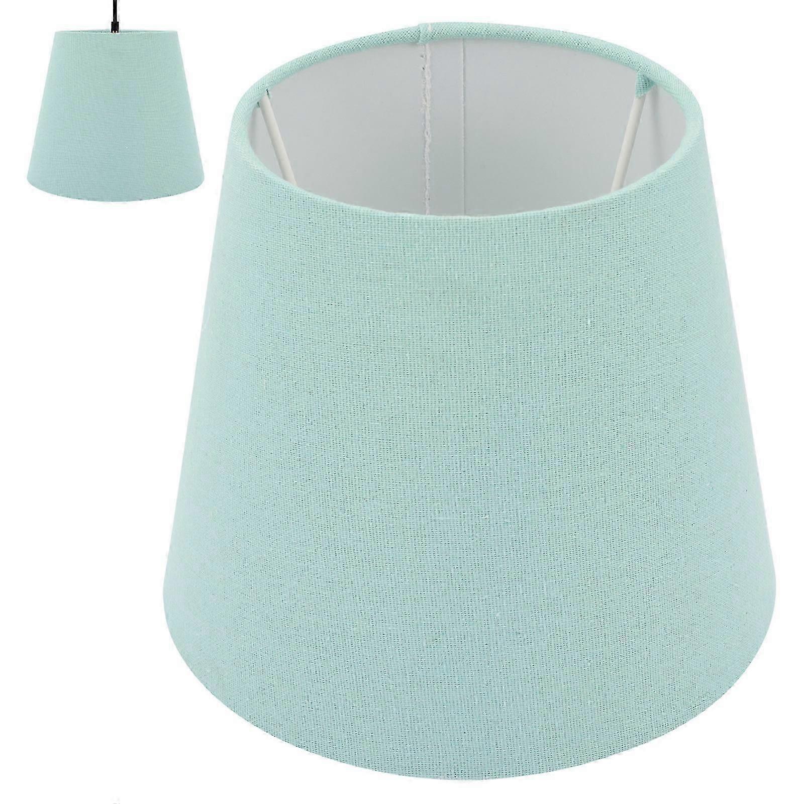 Green Cloth Lamp Shade for Small Vintage Table Lamp, E14 Socket, 1 Unit