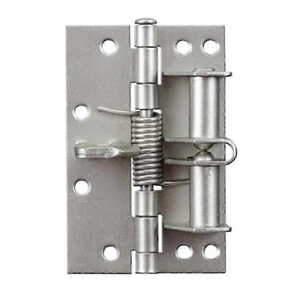 Automatic Door Closer Hinges compatible withCabinet Wardrobe Multi-Function Detachable Spring Hinges Positioning Door Closer,Silver
