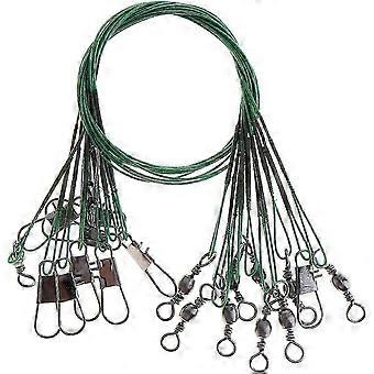 20 Pack Aço Inoxidável Fishing Rigs com Swivels e Snaps