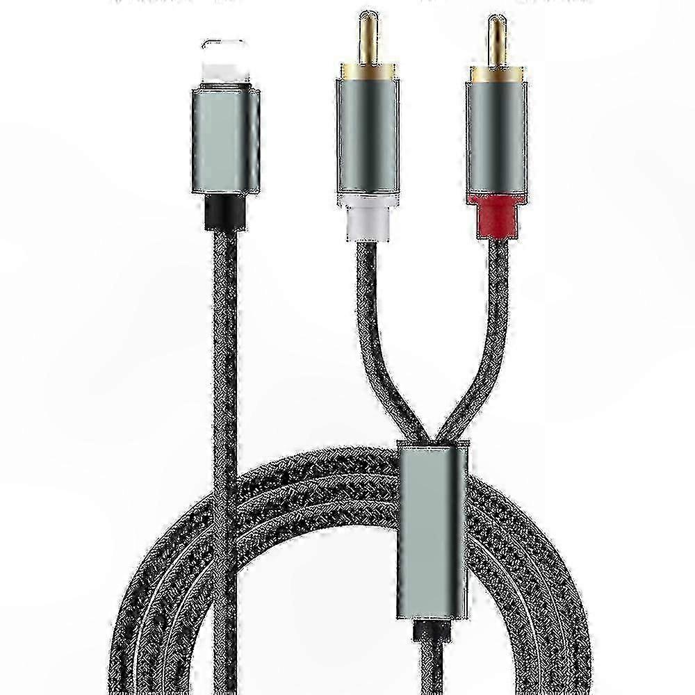 RCA o Adapter Cable compatible with Speaker Amplifier Connection, Lightning Compatible with  Devices
