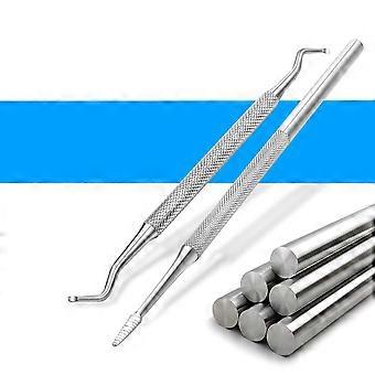 Double-End Stainless Steel Nail Pusher Spoon for Effective Cleaning 2Pcs