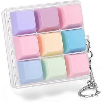 Clicky Fidget Keyboard Toy with Keychain – Detachable Mechanical Clicker for Stress & Anxiety Relief, Handheld Sensory Fidget for Adults, Gifts