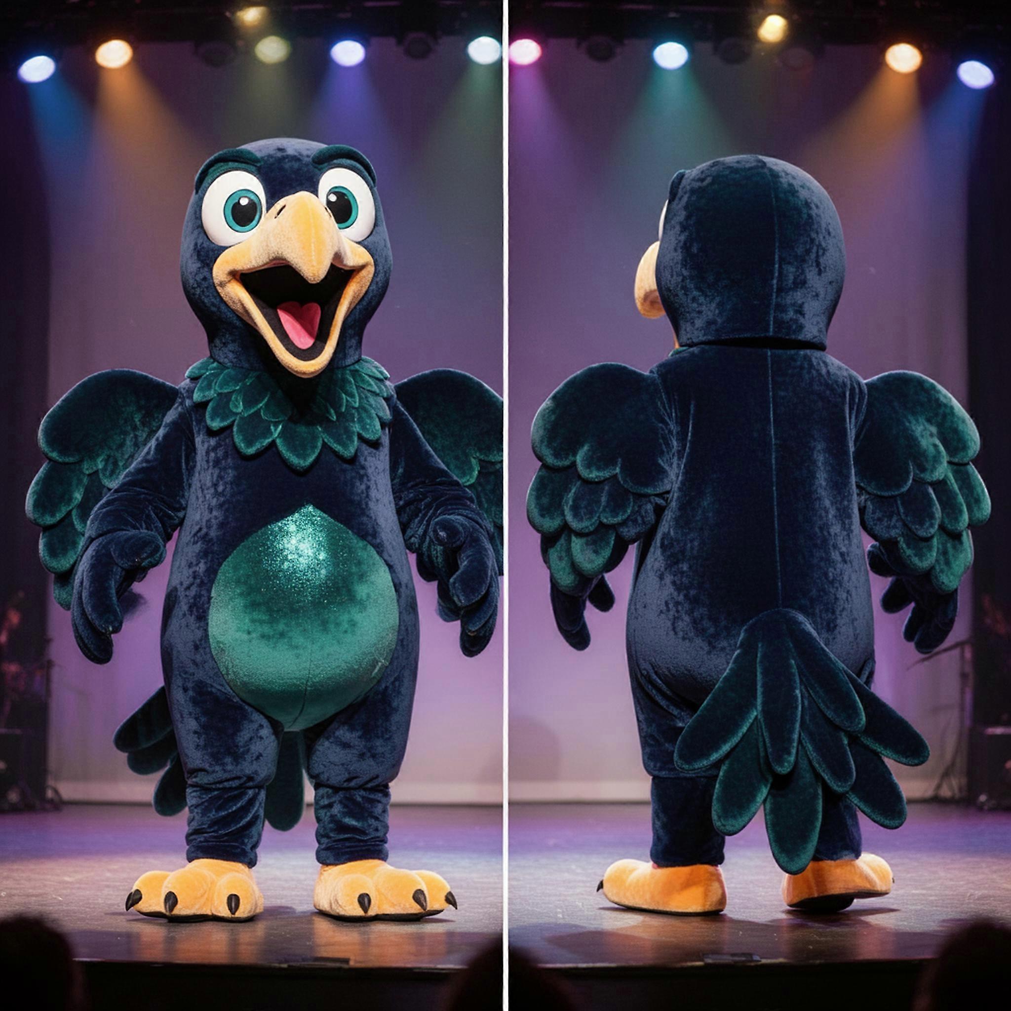 MASTICOT Navy Velvety Vulture Mascot