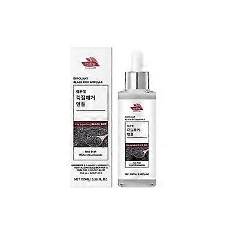 2 Stück Peeling-Essenz aus schwarzem Reis, sanfte, feuchtigkeitsspendende und weichmachende Gesichtspflege-Essenz mit Glycerin und Niacinamid für einen ebenmäßigen Teint