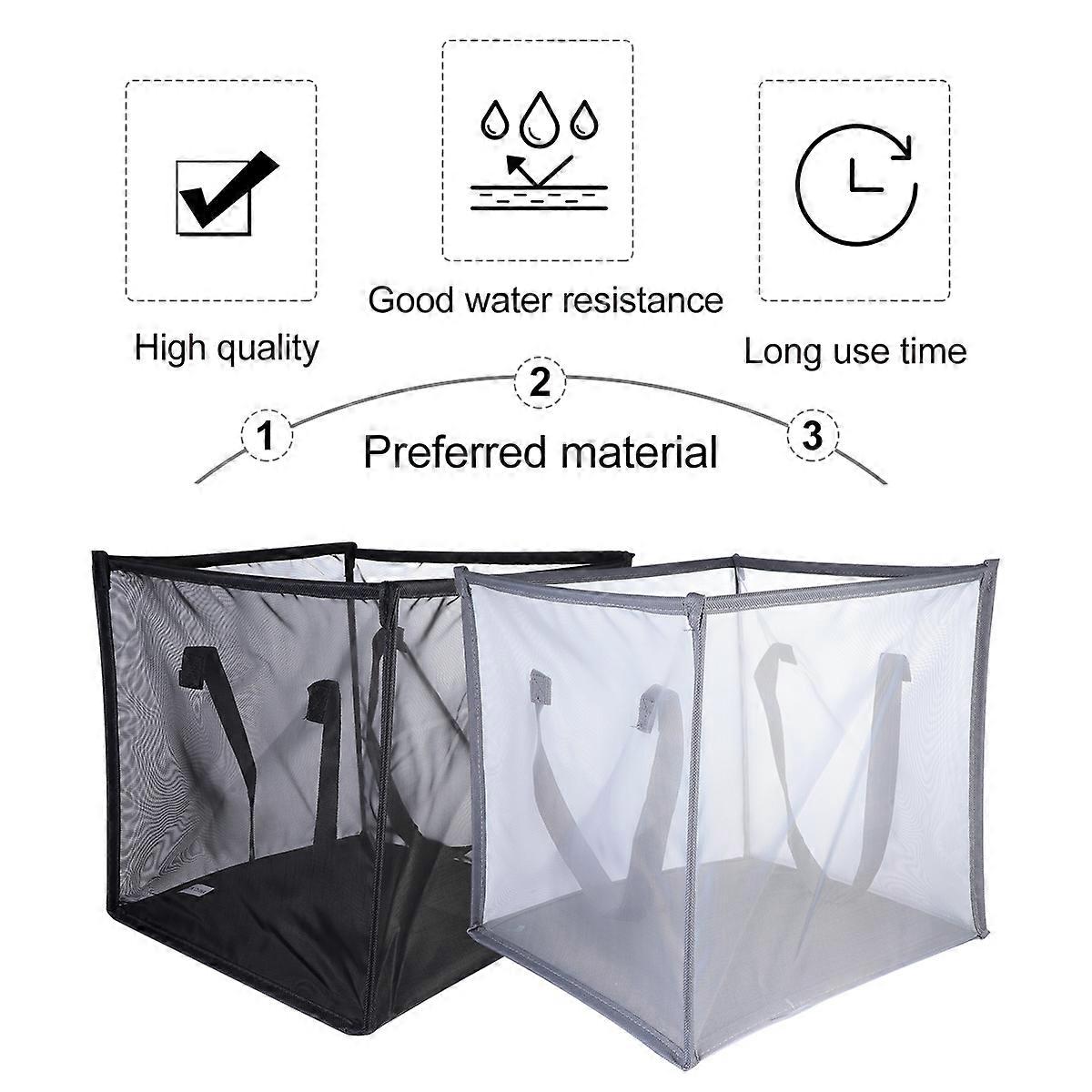 Magic Folding Laundry Basket Dirty Clothes Container 2Pcs Set