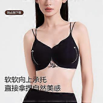 Cool Feeling Embroidery Lace Splice Y Back Beautiful Back Push Up Gathering Wireless Bra