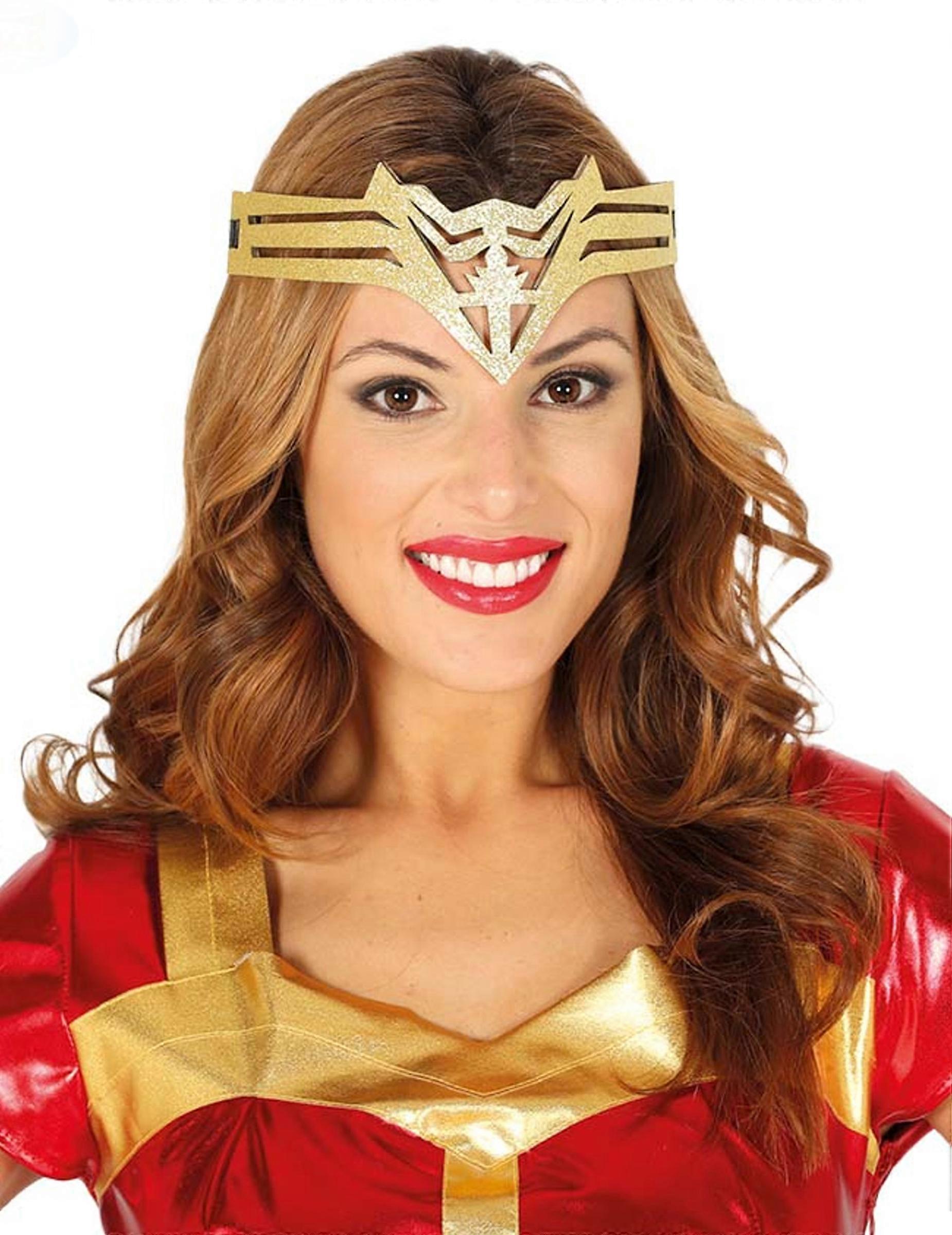 Women's gold superhero headband