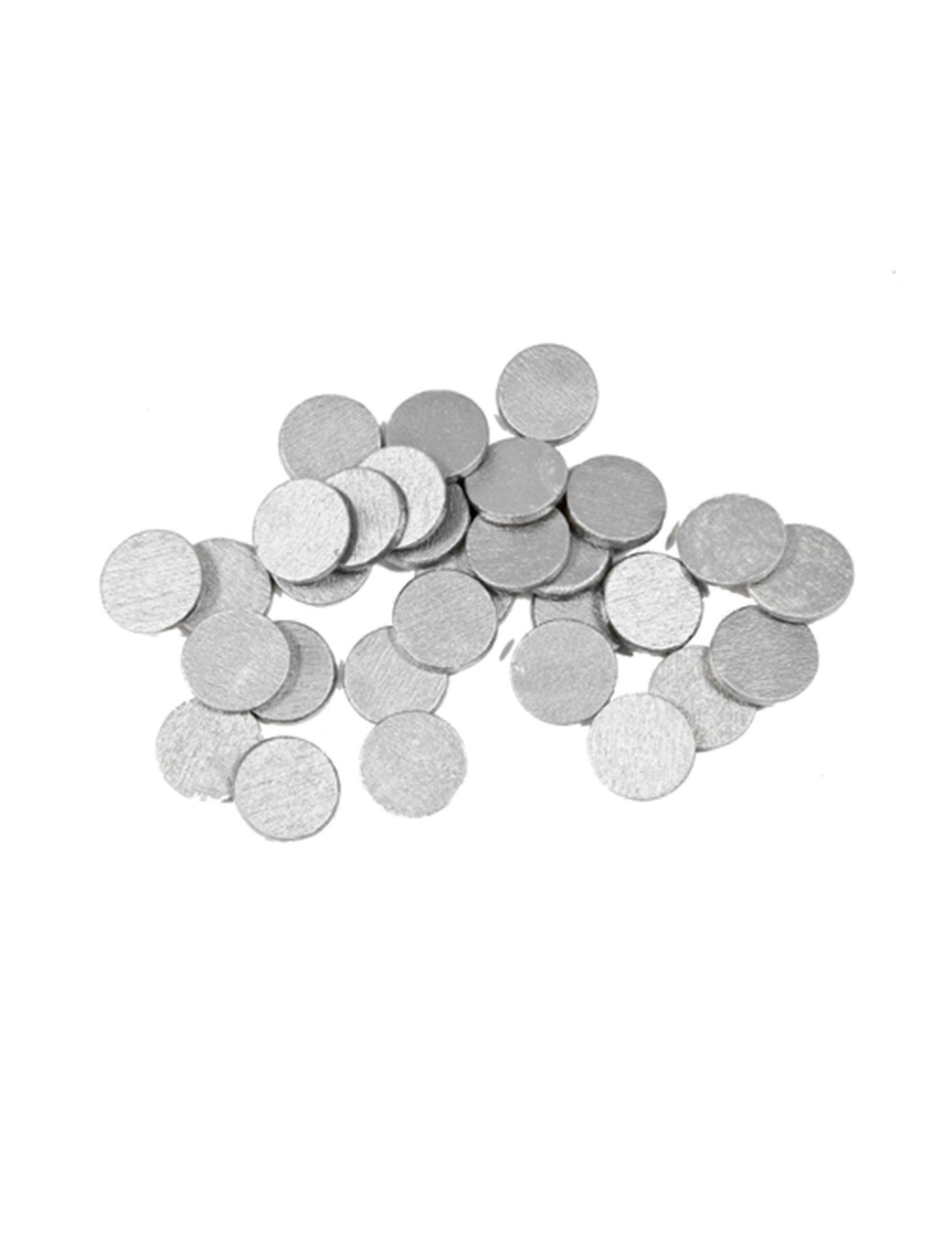 24 Silver Round Table Confetti 1.2cm
