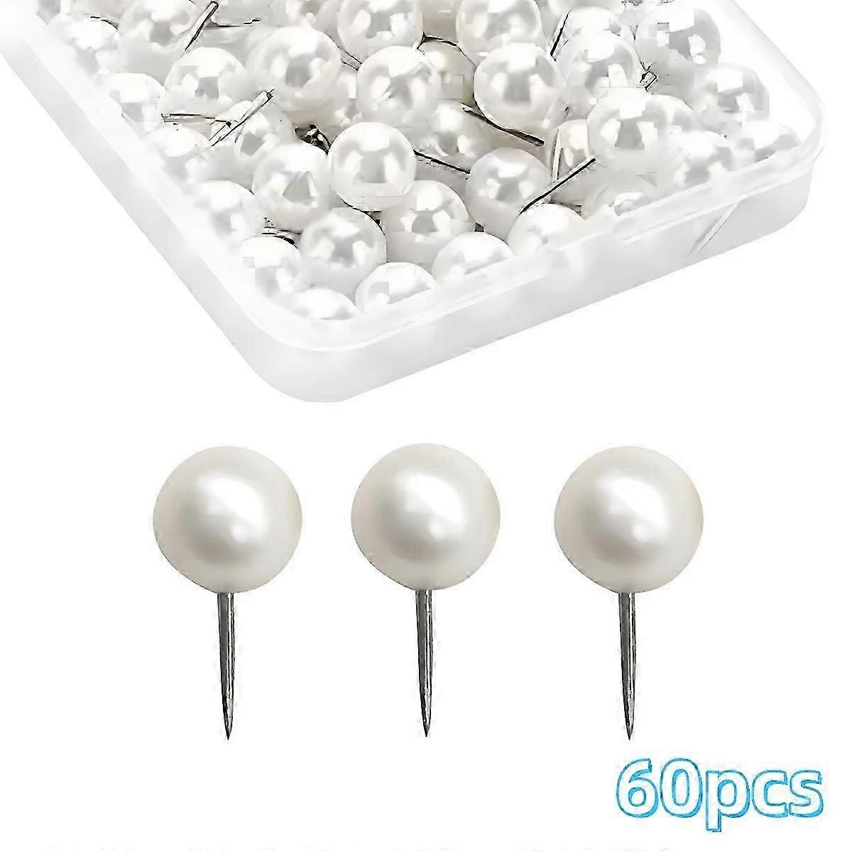 Pearl-Head Thumb Tacks 100Pcs