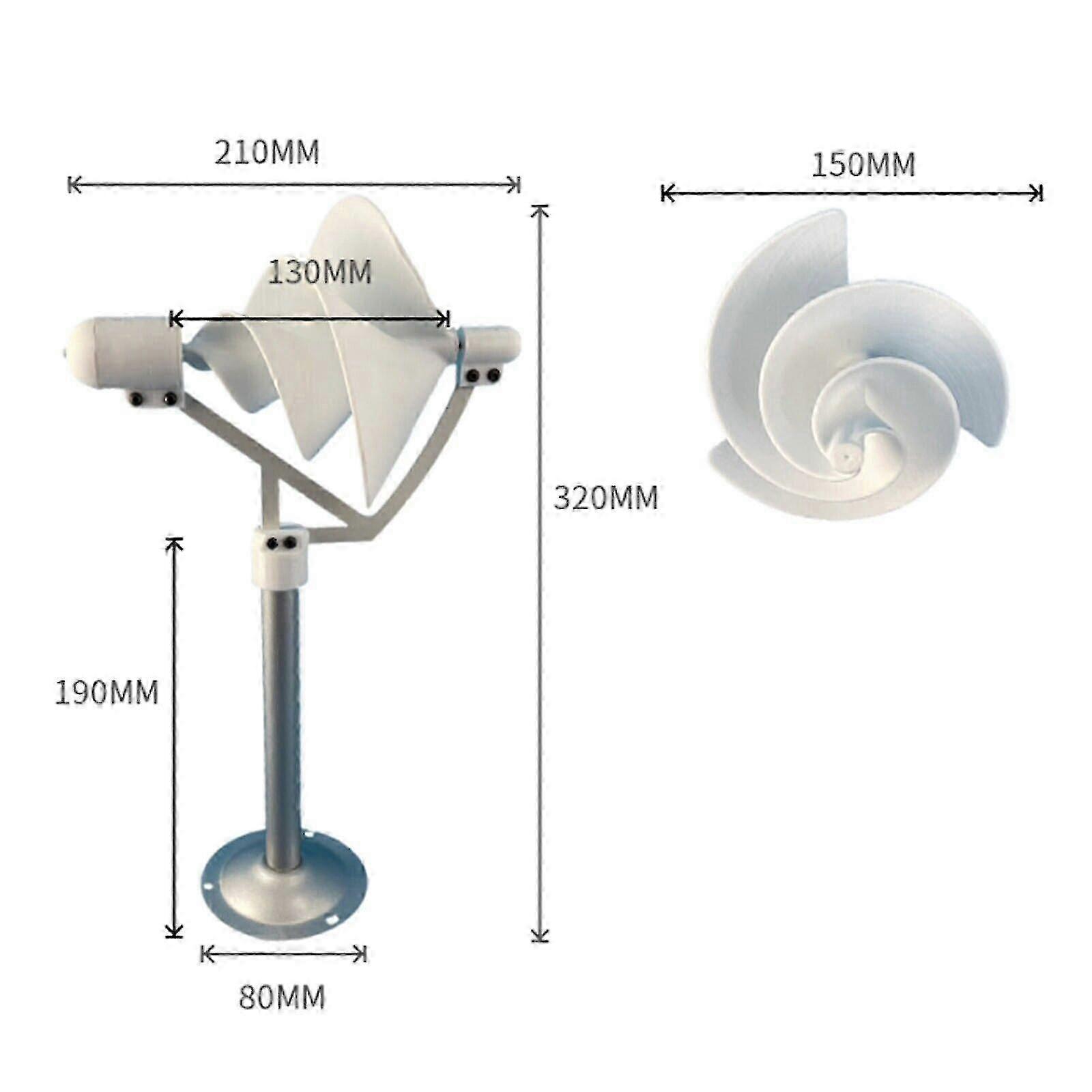 Micro Spiral Wind Turbine Breeze Starter Generator Experimental Model