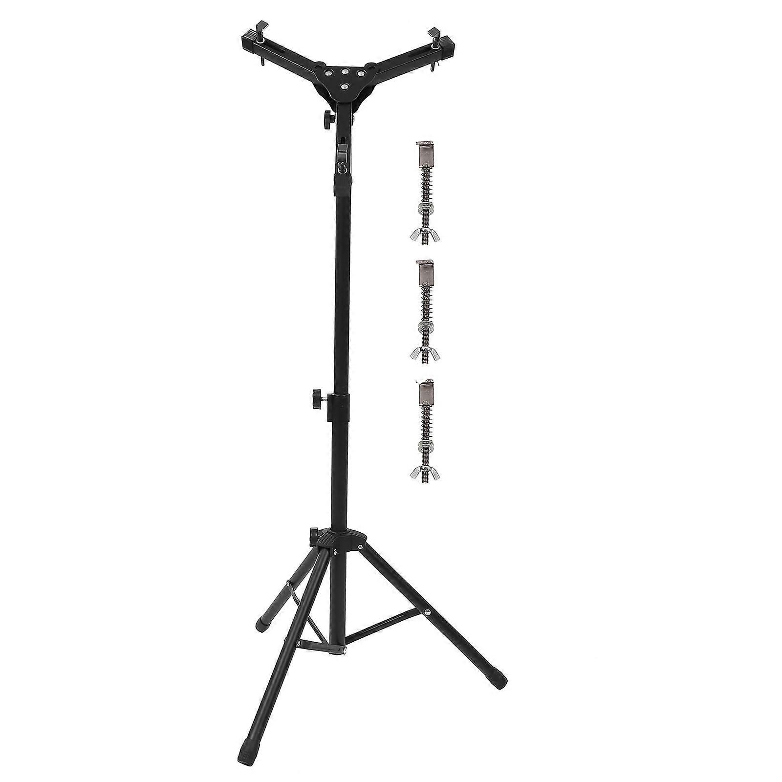 Adjustable Height 12 Inch Drum Practice Pad Stand with Foldable Tripod, Stable Support, Black