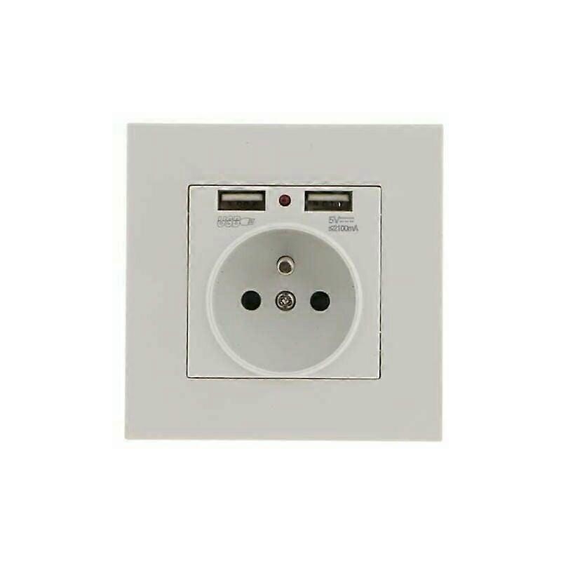 Wall Panel Power Socket with USB A Port Flame Retardant