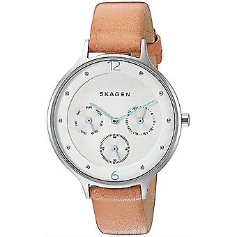 Skagen Anita Quartz Analog Woman Watch with SKW2449 Cowskin Bracelet