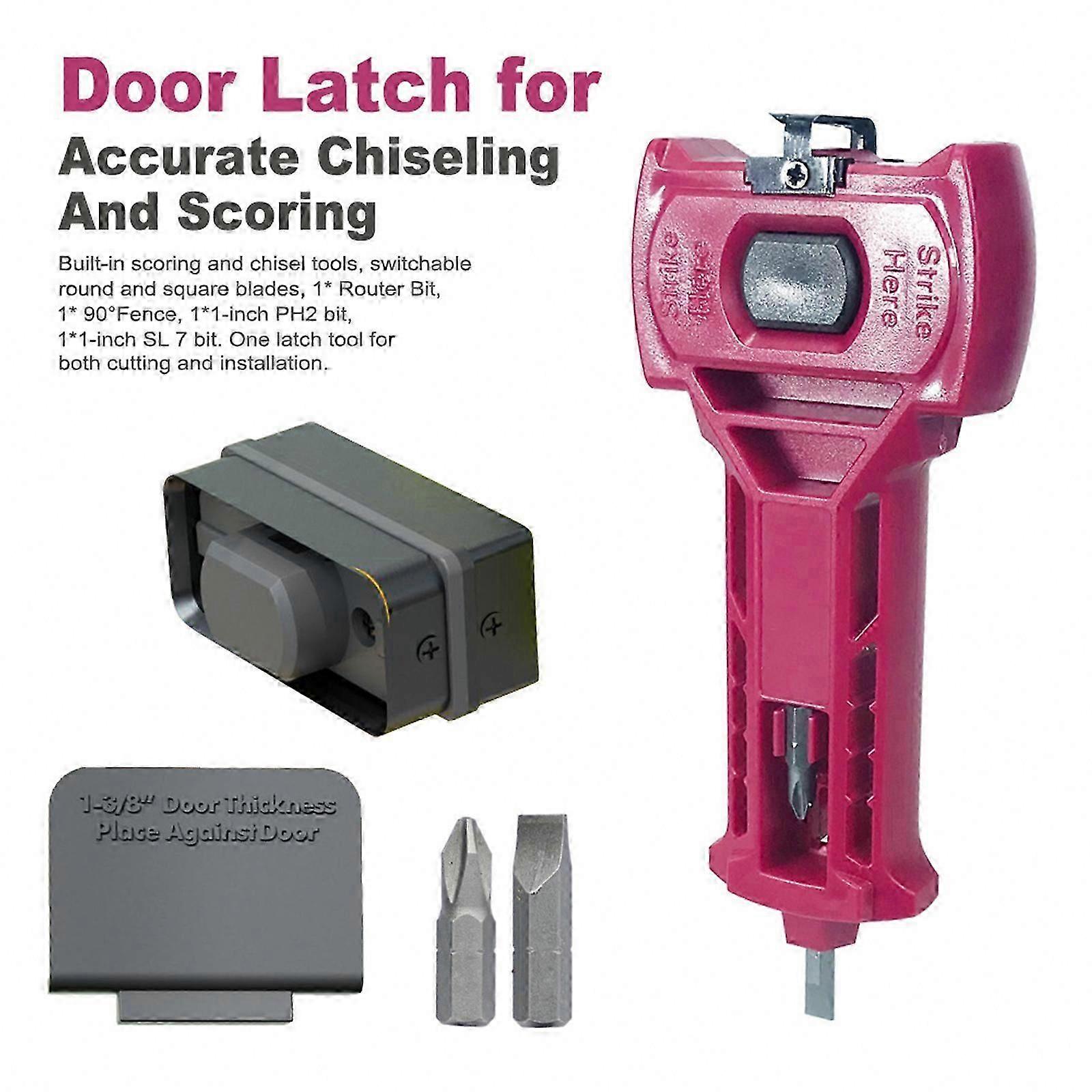 Accurate Chiseling and Scoring Door Latch Installation Kit