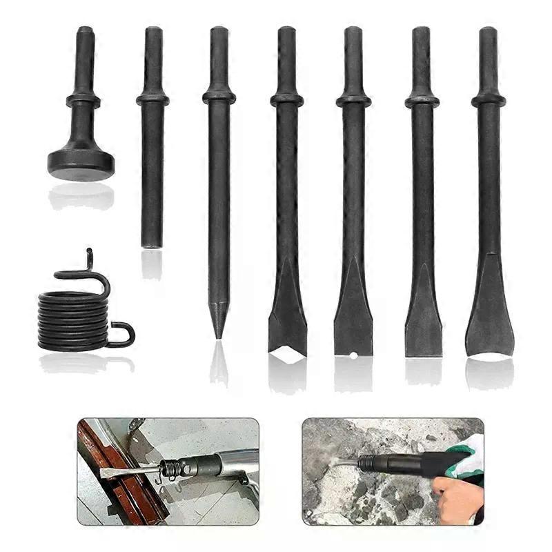 8Pc Air Chisel Head Set Pneumatic Chisel Air Hammer Punch Chipping