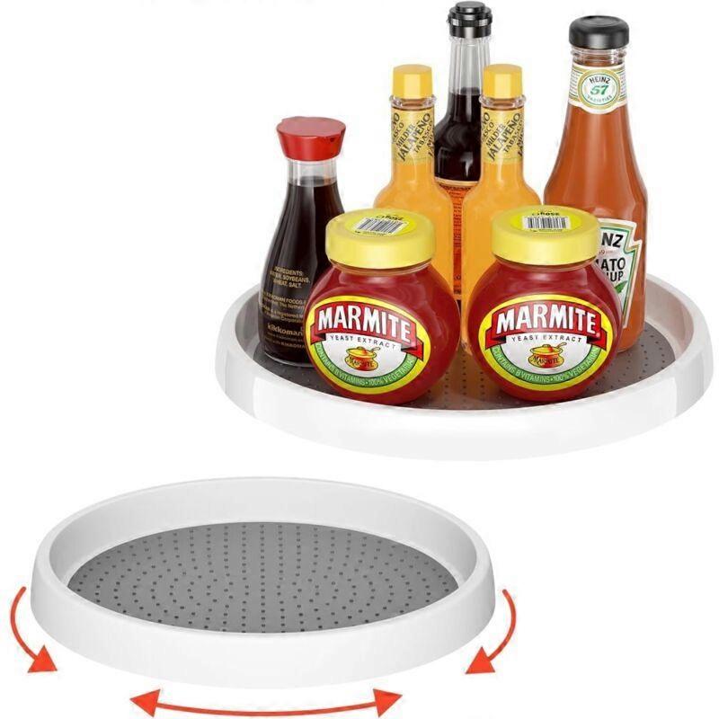 360° rotating spice rack, round storage space, versatile kitchen container