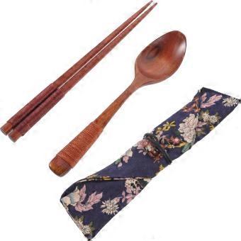 Portable Tableware Outdoor Cutlery Kit for 4Sets Japanese Style Utensils