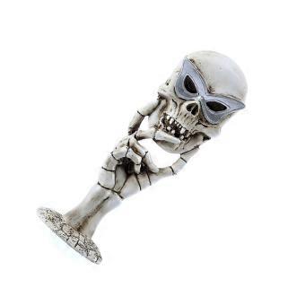 Skull Shape Makeup Mirror for Home Use 1Pcs White Resin Decoration