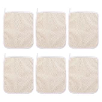 Exfoliating Bath Towel Set 6pcs DoubleSided Nylon Back Scrubber compatible with Gentle Deep Cleaning