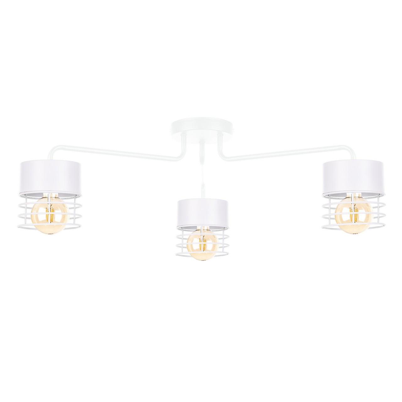 Atollo Multi Arm Semi Flush Ceiling Light White, 70cm, 3x E27