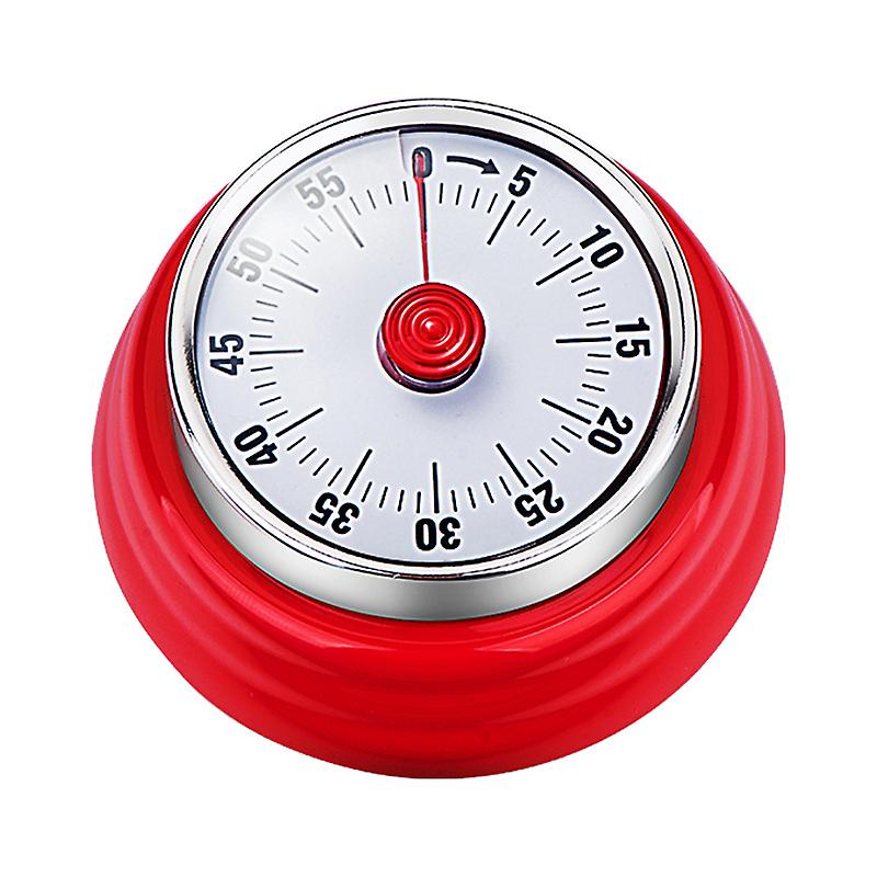 Mechanical Kitchen Timer, Adsorbable Magnetic Timer, Waterproof Stainless Steel Reusable Timer, 60 Minutes Countdown, Suitable for Kitchen