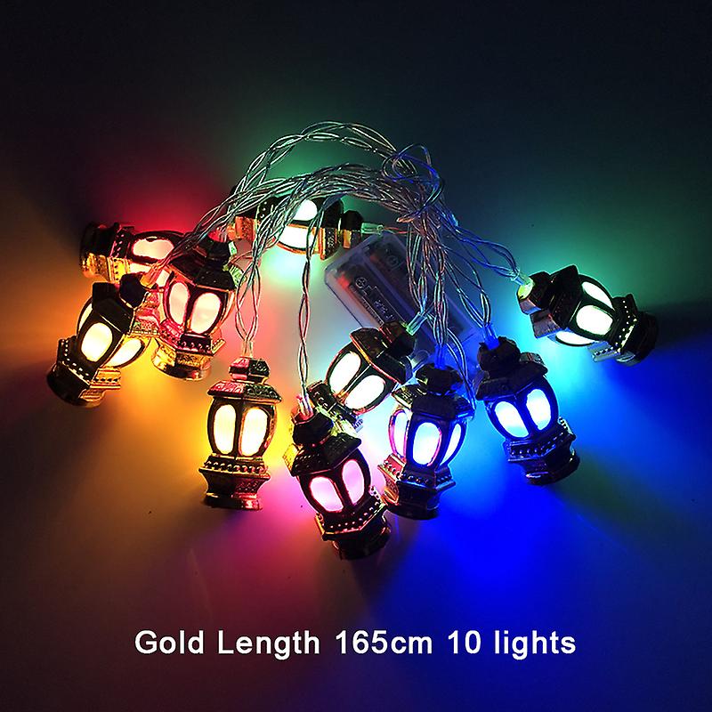 Ramadan Decoration Golden Lantern Led String Lights Ramadan Decor Party Supplies