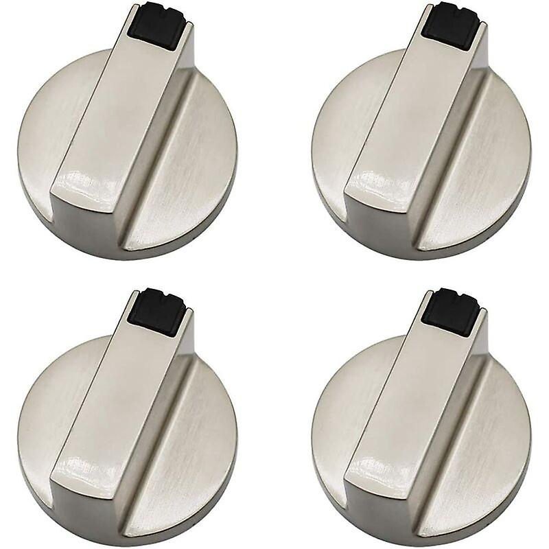 Gas Stove Knob - Set of 4 Universal 6mm Metal Oven and Cooker Control Knobs