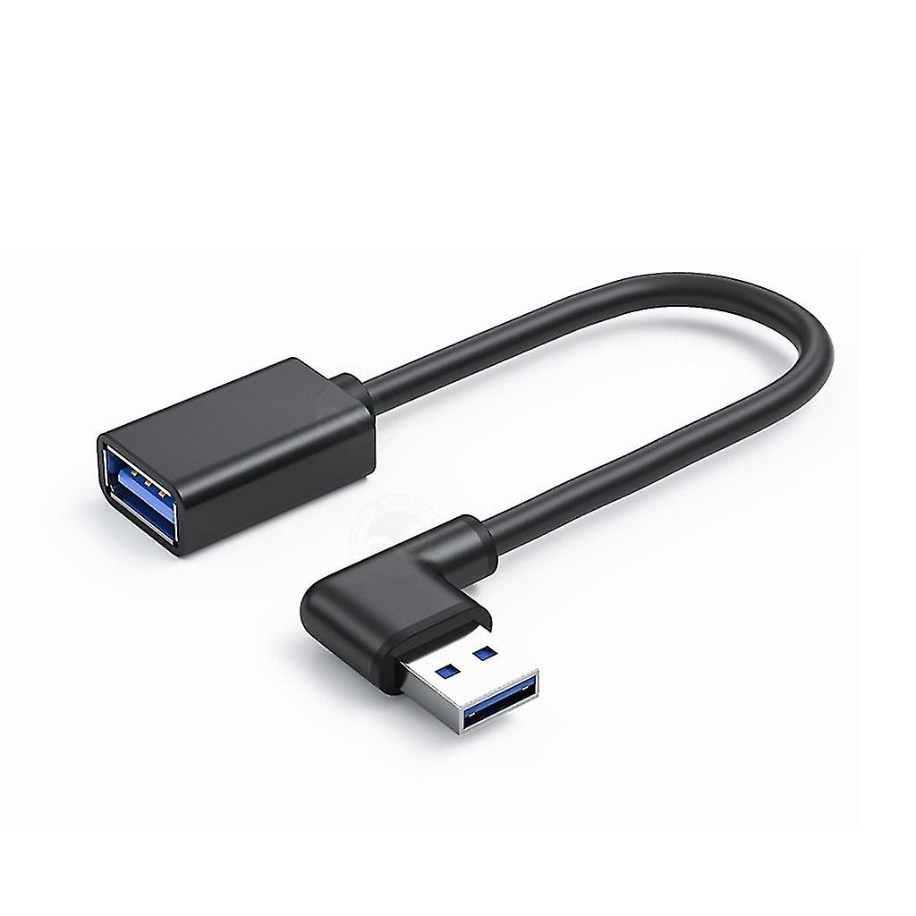 Cable de extensión USB 3.0 con línea de cable de datos del conector en ángulo izquierdo/ángulo derecho