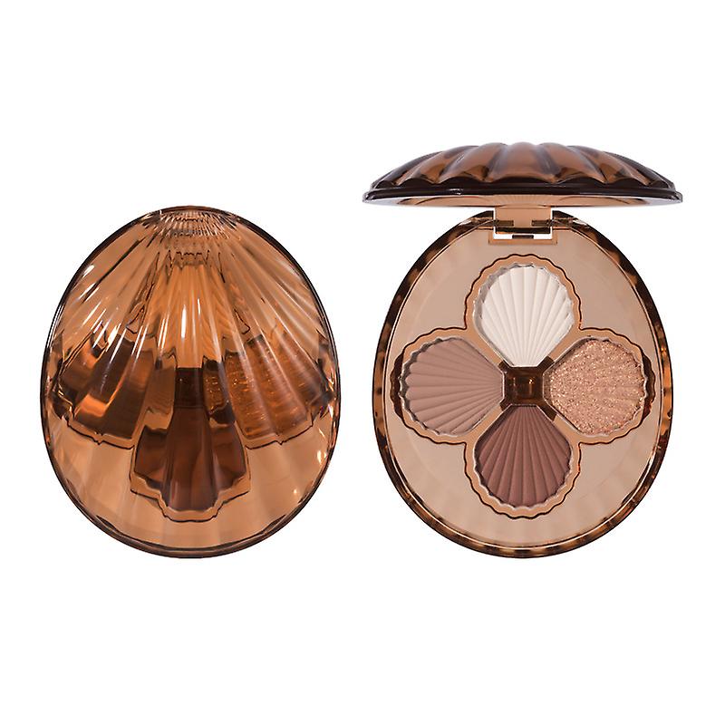 Eye Shadow Shell Ink Dyed Four-color Eye Shadow Palette Pearlescent Matte Fine Shimmer Daily Earth Color Eye Shadow