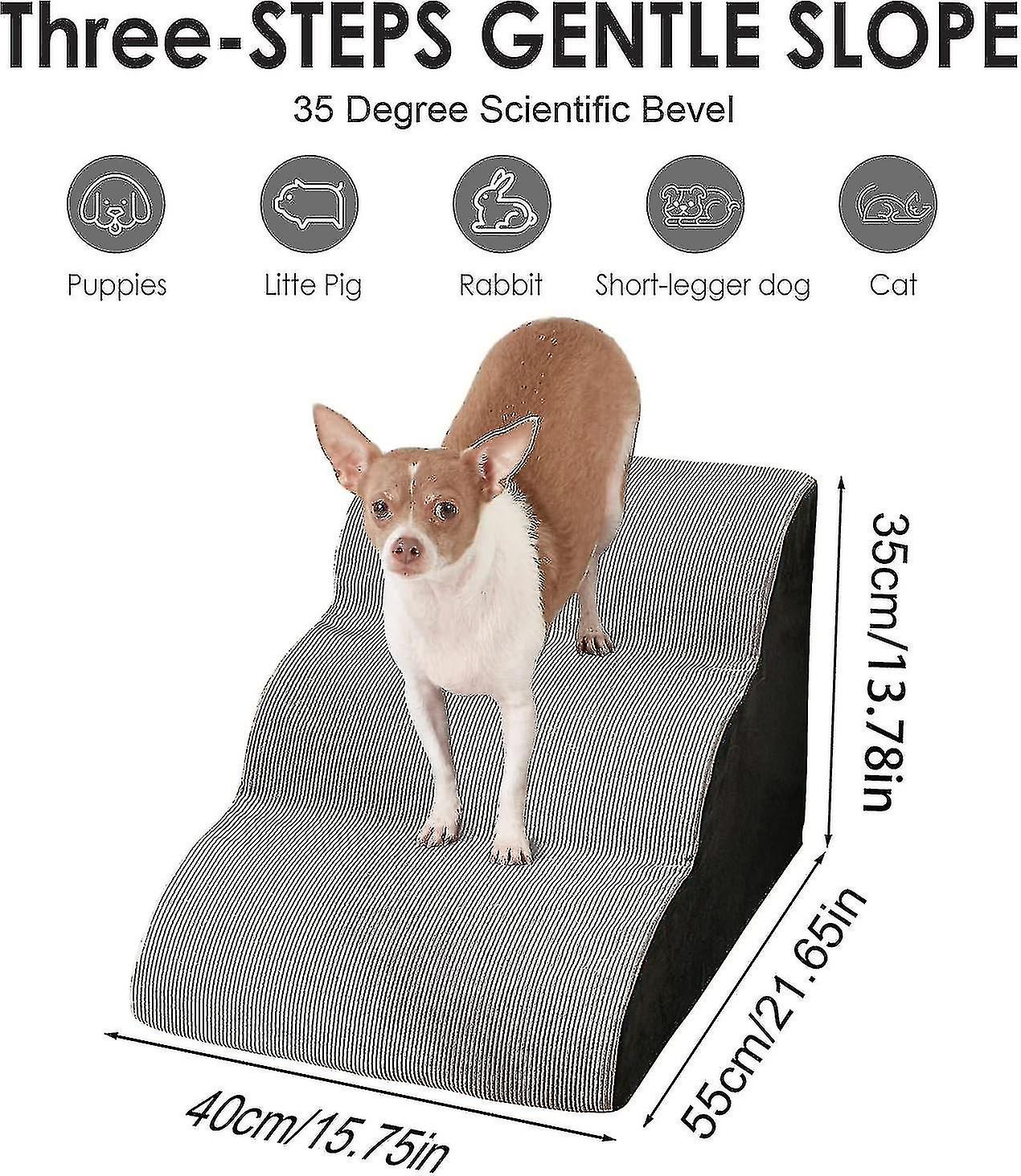 Pet Dog Steps Stairs 3steps Sponge Slope Staircase Dog Stairs 3