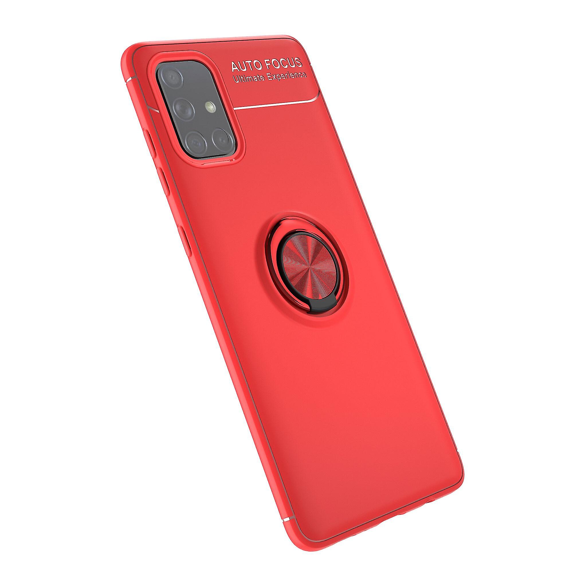Shockproof Soft Gel Case For Samsung A51 5g - Metal Ring Stand, High Quality, Scratch-resistant, Non-slip, Dustproof, Full Protection