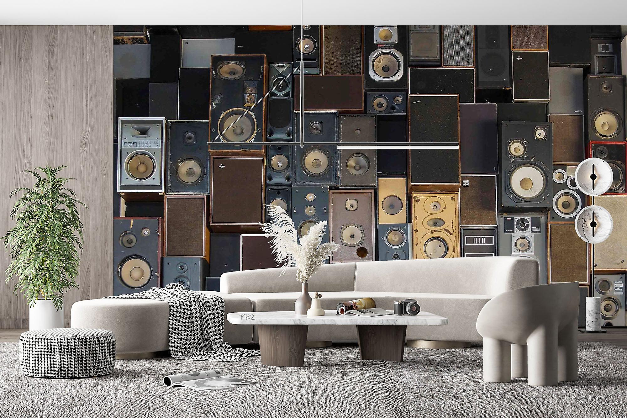 3D Retro Audio Background Wall Mural Wallpaper Gd 3797
